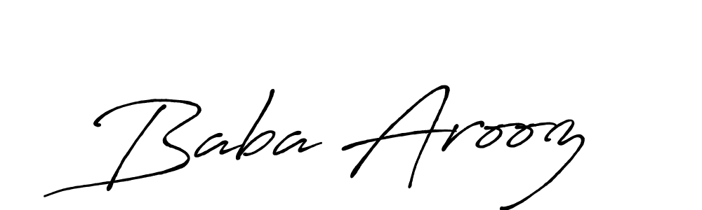 Antro_Vectra_Bolder is a professional signature style that is perfect for those who want to add a touch of class to their signature. It is also a great choice for those who want to make their signature more unique. Get Baba Arooz name to fancy signature for free. Baba Arooz signature style 7 images and pictures png