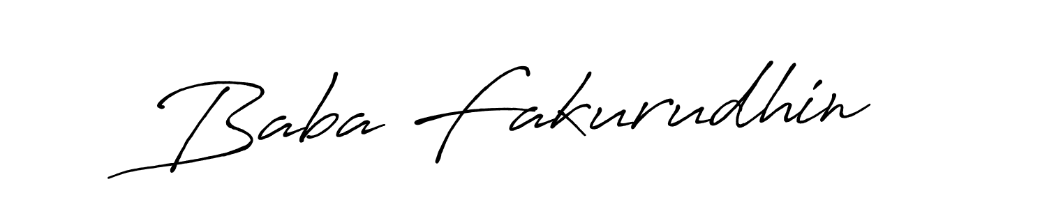 Make a beautiful signature design for name Baba Fakurudhin. With this signature (Antro_Vectra_Bolder) style, you can create a handwritten signature for free. Baba Fakurudhin signature style 7 images and pictures png