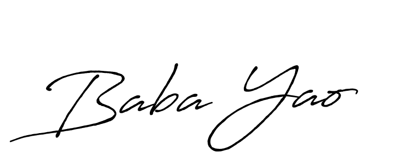 How to make Baba Yao name signature. Use Antro_Vectra_Bolder style for creating short signs online. This is the latest handwritten sign. Baba Yao signature style 7 images and pictures png