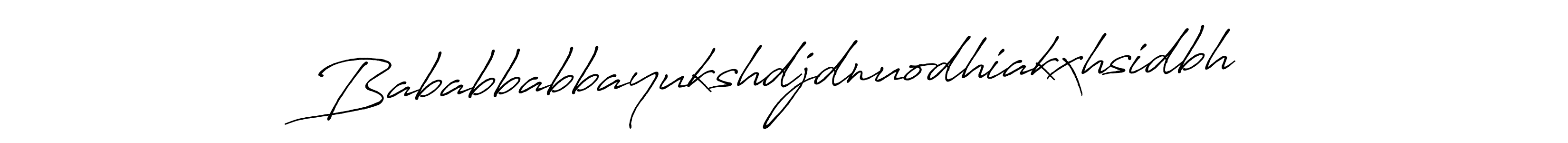 The best way (Antro_Vectra_Bolder) to make a short signature is to pick only two or three words in your name. The name Bababbabbayukshdjdnuodhiakxhsidbh include a total of six letters. For converting this name. Bababbabbayukshdjdnuodhiakxhsidbh signature style 7 images and pictures png