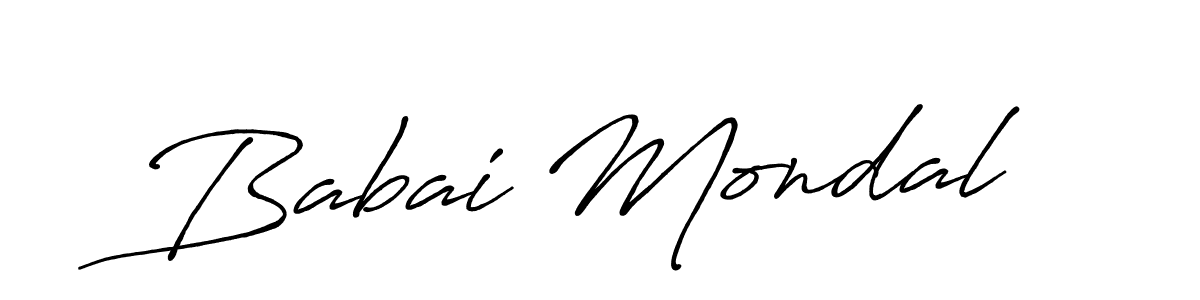 Use a signature maker to create a handwritten signature online. With this signature software, you can design (Antro_Vectra_Bolder) your own signature for name Babai Mondal. Babai Mondal signature style 7 images and pictures png