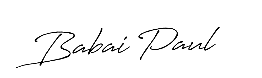 Create a beautiful signature design for name Babai Paul. With this signature (Antro_Vectra_Bolder) fonts, you can make a handwritten signature for free. Babai Paul signature style 7 images and pictures png