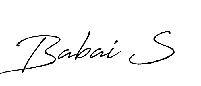 Make a beautiful signature design for name Babai S. Use this online signature maker to create a handwritten signature for free. Babai S signature style 7 images and pictures png
