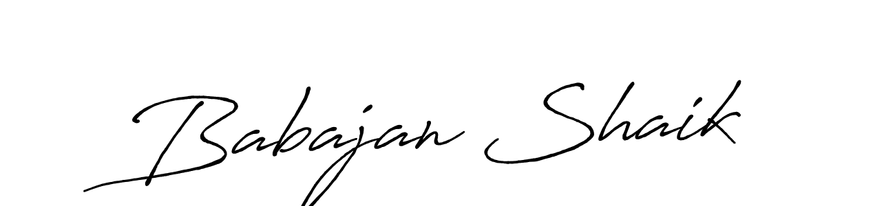 Make a beautiful signature design for name Babajan Shaik. With this signature (Antro_Vectra_Bolder) style, you can create a handwritten signature for free. Babajan Shaik signature style 7 images and pictures png