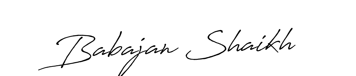 Make a beautiful signature design for name Babajan Shaikh. With this signature (Antro_Vectra_Bolder) style, you can create a handwritten signature for free. Babajan Shaikh signature style 7 images and pictures png