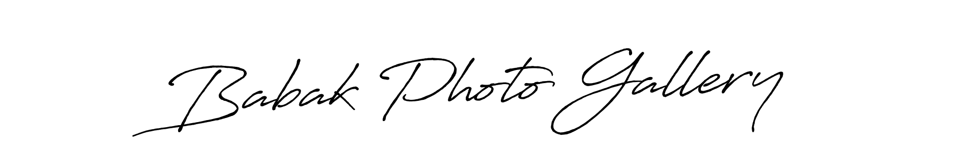 Create a beautiful signature design for name Babak Photo Gallery. With this signature (Antro_Vectra_Bolder) fonts, you can make a handwritten signature for free. Babak Photo Gallery signature style 7 images and pictures png