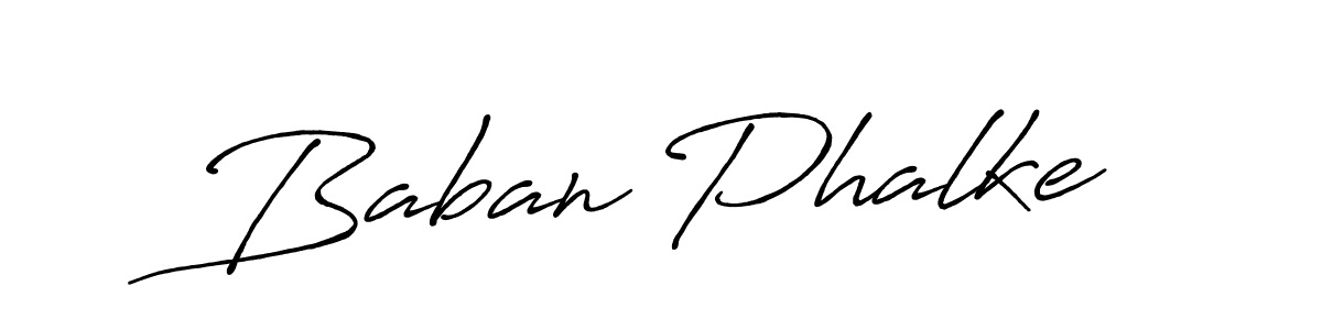 Use a signature maker to create a handwritten signature online. With this signature software, you can design (Antro_Vectra_Bolder) your own signature for name Baban Phalke. Baban Phalke signature style 7 images and pictures png