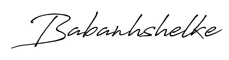 A modern signature idea for name Babanhshelke using Antro_Vectra_Bolder font. Clean strokes and elegant curves make it stand out instantly. Babanhshelke signature style 7 images and pictures png