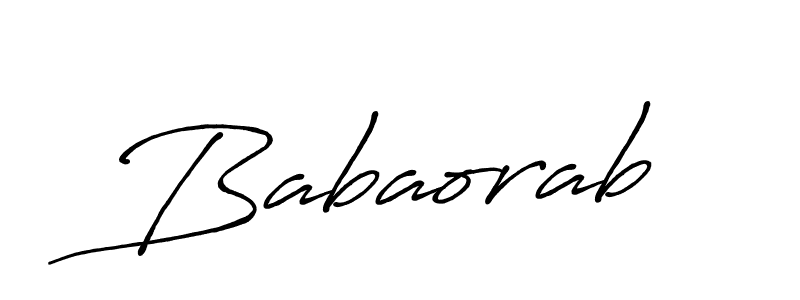 Use a signature maker to create a handwritten signature online. With this signature software, you can design (Antro_Vectra_Bolder) your own signature for name Babaorab. Babaorab signature style 7 images and pictures png