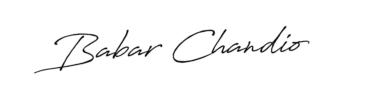 Make a beautiful signature design for name Babar Chandio. With this signature (Antro_Vectra_Bolder) style, you can create a handwritten signature for free. Babar Chandio signature style 7 images and pictures png