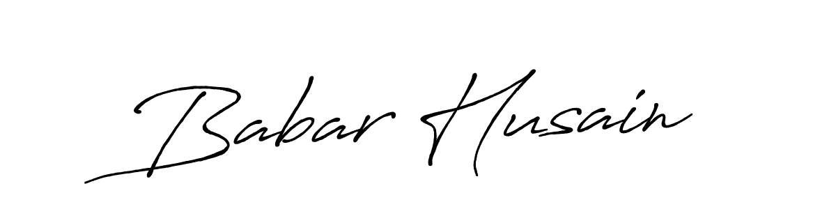 Make a beautiful signature design for name Babar Husain. Use this online signature maker to create a handwritten signature for free. Babar Husain signature style 7 images and pictures png