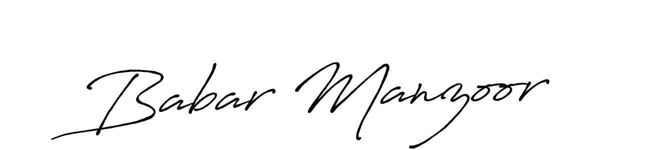 You should practise on your own different ways (Antro_Vectra_Bolder) to write your name (Babar Manzoor) in signature. don't let someone else do it for you. Babar Manzoor signature style 7 images and pictures png