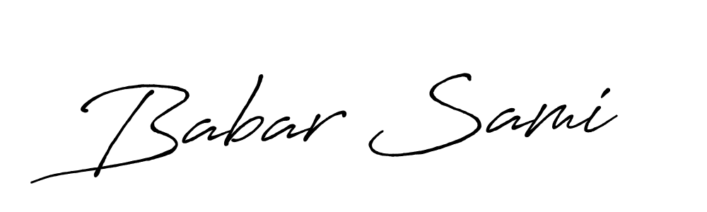 if you are searching for the best signature style for your name Babar Sami. so please give up your signature search. here we have designed multiple signature styles  using Antro_Vectra_Bolder. Babar Sami signature style 7 images and pictures png