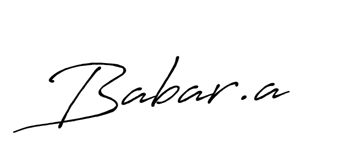 Create a beautiful signature design for name Babar.a. With this signature (Antro_Vectra_Bolder) fonts, you can make a handwritten signature for free. Babar.a signature style 7 images and pictures png
