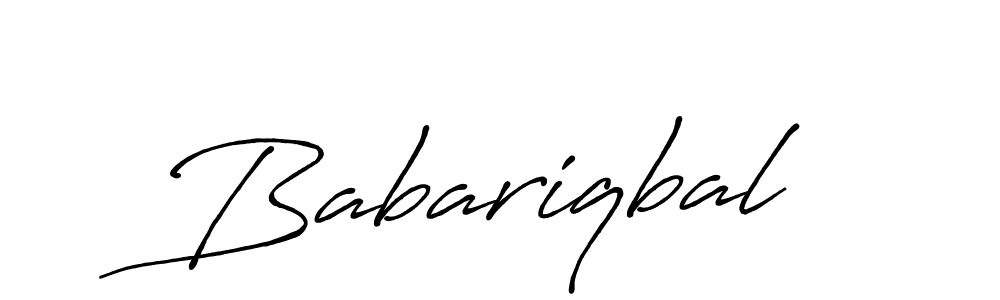 Create a beautiful signature design for name Babariqbal. With this signature (Antro_Vectra_Bolder) fonts, you can make a handwritten signature for free. Babariqbal signature style 7 images and pictures png