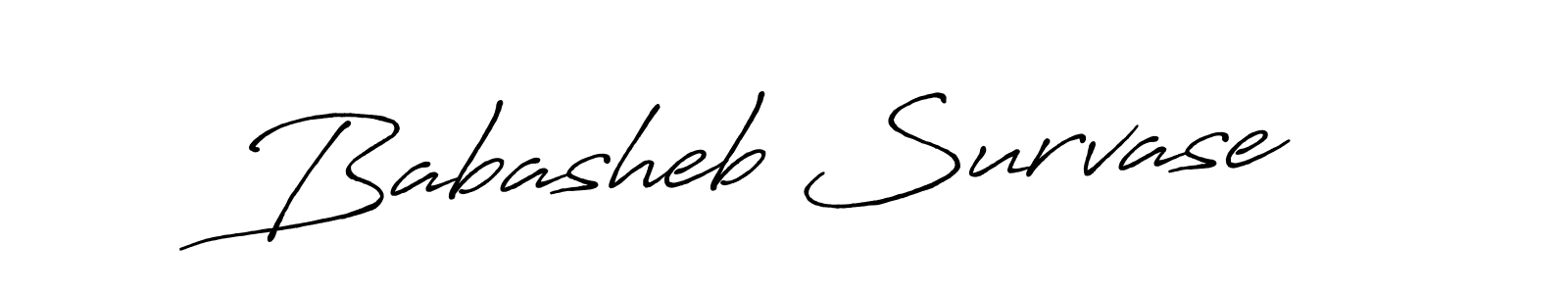 Design your own signature with our free online signature maker. With this signature software, you can create a handwritten (Antro_Vectra_Bolder) signature for name Babasheb Survase. Babasheb Survase signature style 7 images and pictures png