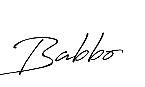 Babbo stylish signature style. Best Handwritten Sign (Antro_Vectra_Bolder) for my name. Handwritten Signature Collection Ideas for my name Babbo. Babbo signature style 7 images and pictures png