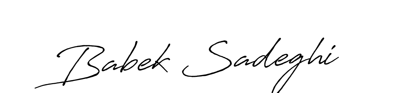 How to make Babek Sadeghi name signature. Use Antro_Vectra_Bolder style for creating short signs online. This is the latest handwritten sign. Babek Sadeghi signature style 7 images and pictures png