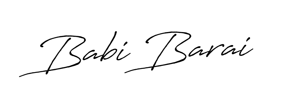 Design your own signature with our free online signature maker. With this signature software, you can create a handwritten (Antro_Vectra_Bolder) signature for name Babi Barai. Babi Barai signature style 7 images and pictures png