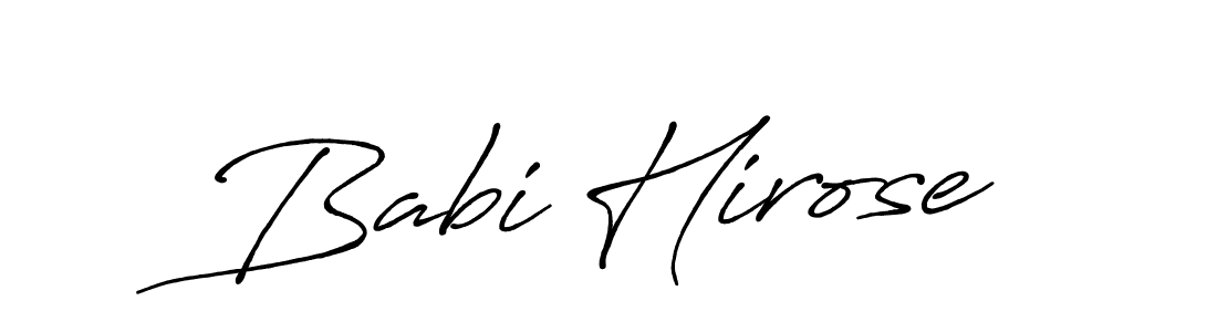 Use a signature maker to create a handwritten signature online. With this signature software, you can design (Antro_Vectra_Bolder) your own signature for name Babi Hirose. Babi Hirose signature style 7 images and pictures png