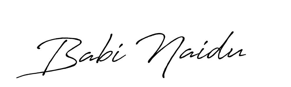 How to make Babi Naidu signature? Antro_Vectra_Bolder is a professional autograph style. Create handwritten signature for Babi Naidu name. Babi Naidu signature style 7 images and pictures png