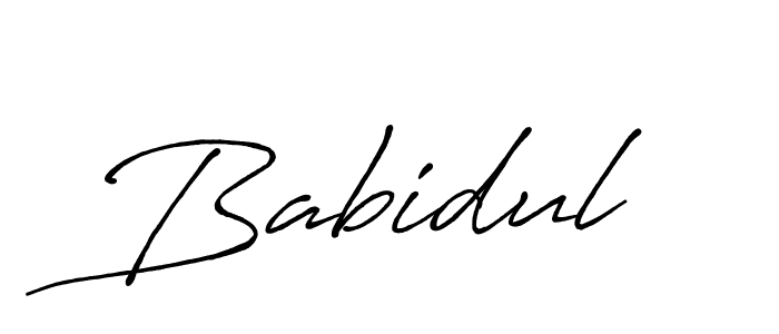 How to make Babidul name signature. Use Antro_Vectra_Bolder style for creating short signs online. This is the latest handwritten sign. Babidul signature style 7 images and pictures png