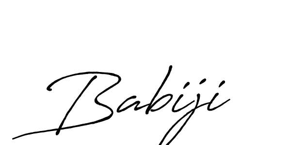 Make a beautiful signature design for name Babiji. With this signature (Antro_Vectra_Bolder) style, you can create a handwritten signature for free. Babiji signature style 7 images and pictures png