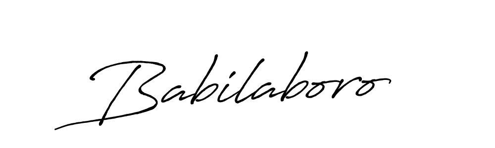 Make a beautiful signature design for name Babilaboro. With this signature (Antro_Vectra_Bolder) style, you can create a handwritten signature for free. Babilaboro signature style 7 images and pictures png