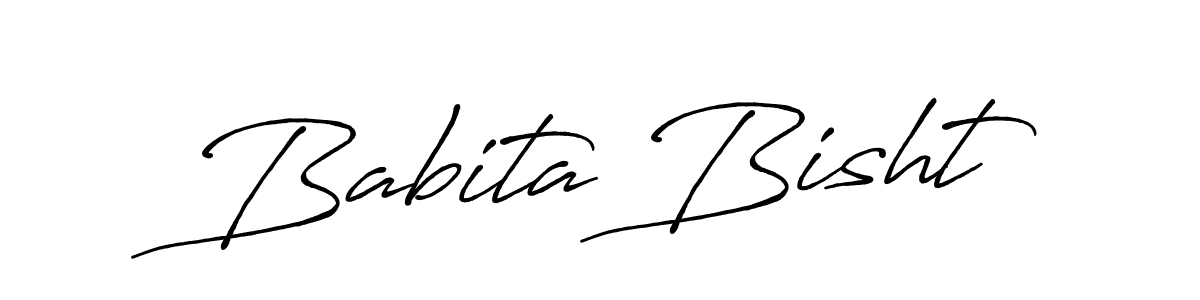 Use a signature maker to create a handwritten signature online. With this signature software, you can design (Antro_Vectra_Bolder) your own signature for name Babita Bisht. Babita Bisht signature style 7 images and pictures png