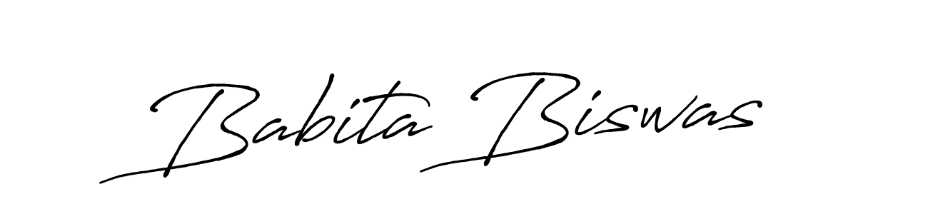 Design your own signature with our free online signature maker. With this signature software, you can create a handwritten (Antro_Vectra_Bolder) signature for name Babita Biswas. Babita Biswas signature style 7 images and pictures png
