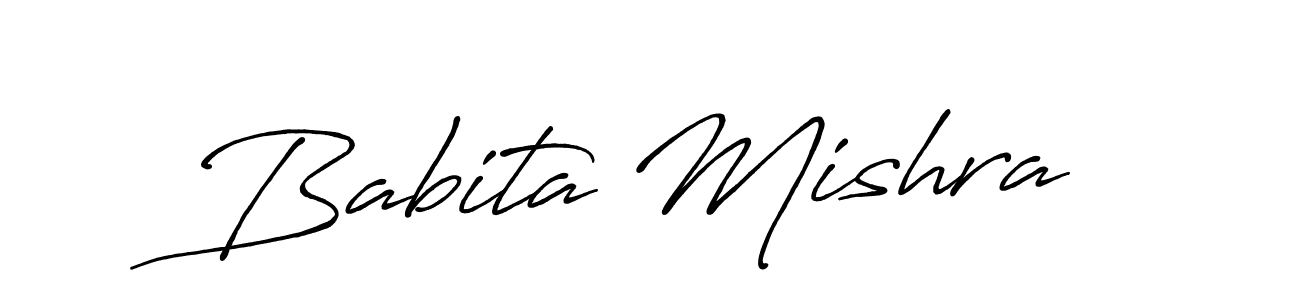 Babita Mishra stylish signature style. Best Handwritten Sign (Antro_Vectra_Bolder) for my name. Handwritten Signature Collection Ideas for my name Babita Mishra. Babita Mishra signature style 7 images and pictures png