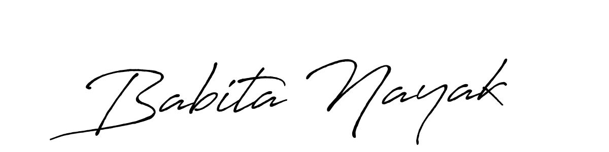 Use a signature maker to create a handwritten signature online. With this signature software, you can design (Antro_Vectra_Bolder) your own signature for name Babita Nayak. Babita Nayak signature style 7 images and pictures png