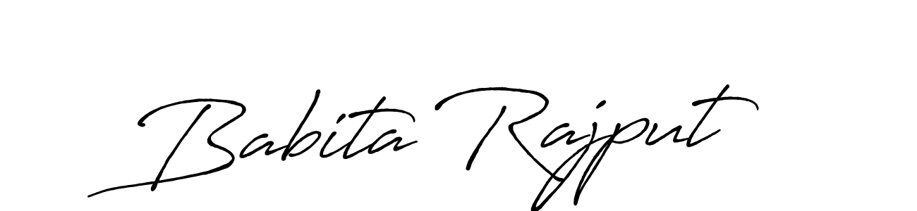 Make a beautiful signature design for name Babita Rajput. With this signature (Antro_Vectra_Bolder) style, you can create a handwritten signature for free. Babita Rajput signature style 7 images and pictures png