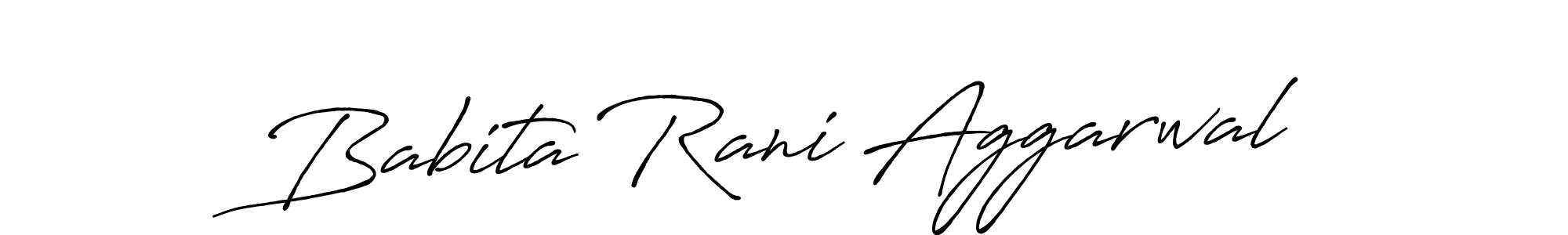 Design your own signature with our free online signature maker. With this signature software, you can create a handwritten (Antro_Vectra_Bolder) signature for name Babita Rani Aggarwal. Babita Rani Aggarwal signature style 7 images and pictures png