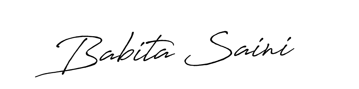 Also You can easily find your signature by using the search form. We will create Babita Saini name handwritten signature images for you free of cost using Antro_Vectra_Bolder sign style. Babita Saini signature style 7 images and pictures png