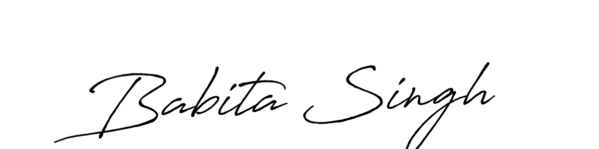 Design your own signature with our free online signature maker. With this signature software, you can create a handwritten (Antro_Vectra_Bolder) signature for name Babita Singh. Babita Singh signature style 7 images and pictures png