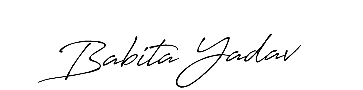 You should practise on your own different ways (Antro_Vectra_Bolder) to write your name (Babita Yadav) in signature. don't let someone else do it for you. Babita Yadav signature style 7 images and pictures png