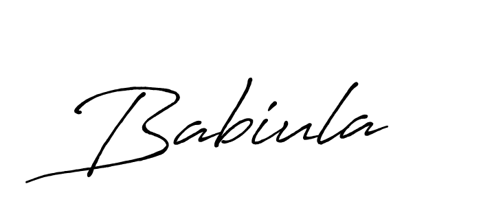 Make a beautiful signature design for name Babiula. With this signature (Antro_Vectra_Bolder) style, you can create a handwritten signature for free. Babiula signature style 7 images and pictures png