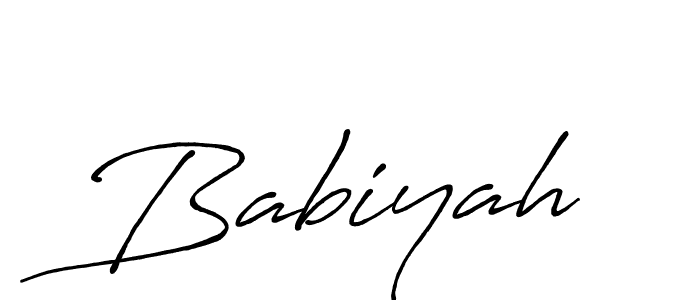How to make Babiyah name signature. Use Antro_Vectra_Bolder style for creating short signs online. This is the latest handwritten sign. Babiyah signature style 7 images and pictures png
