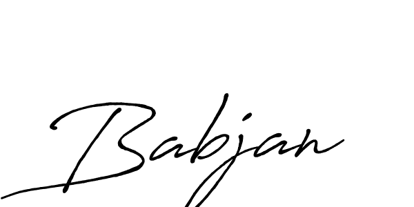 How to make Babjan signature? Antro_Vectra_Bolder is a professional autograph style. Create handwritten signature for Babjan name. Babjan signature style 7 images and pictures png