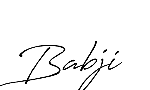 Make a beautiful signature design for name Babji. With this signature (Antro_Vectra_Bolder) style, you can create a handwritten signature for free. Babji signature style 7 images and pictures png