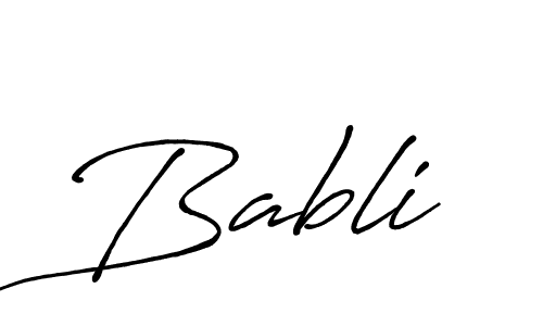 Babli stylish signature style. Best Handwritten Sign (Antro_Vectra_Bolder) for my name. Handwritten Signature Collection Ideas for my name Babli. Babli signature style 7 images and pictures png