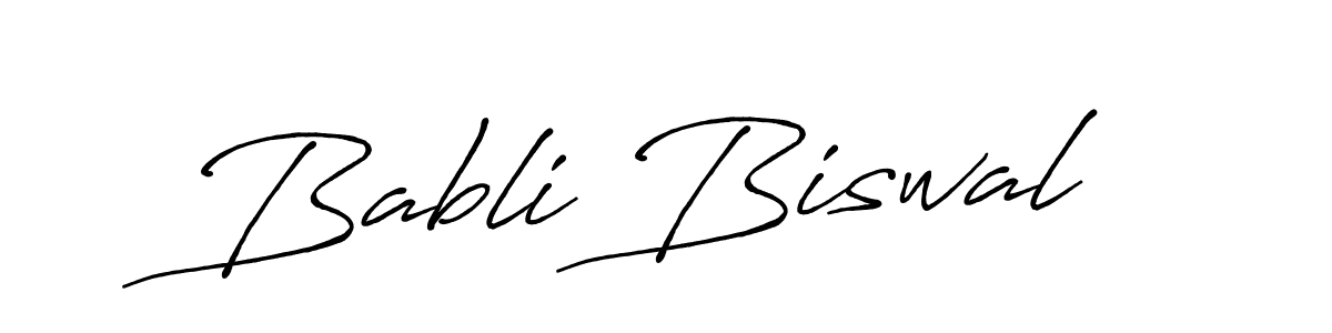 Babli Biswal stylish signature style. Best Handwritten Sign (Antro_Vectra_Bolder) for my name. Handwritten Signature Collection Ideas for my name Babli Biswal. Babli Biswal signature style 7 images and pictures png