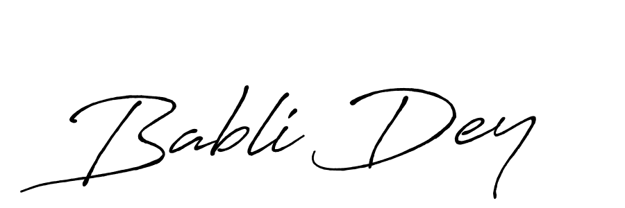 Design your own signature with our free online signature maker. With this signature software, you can create a handwritten (Antro_Vectra_Bolder) signature for name Babli Dey. Babli Dey signature style 7 images and pictures png