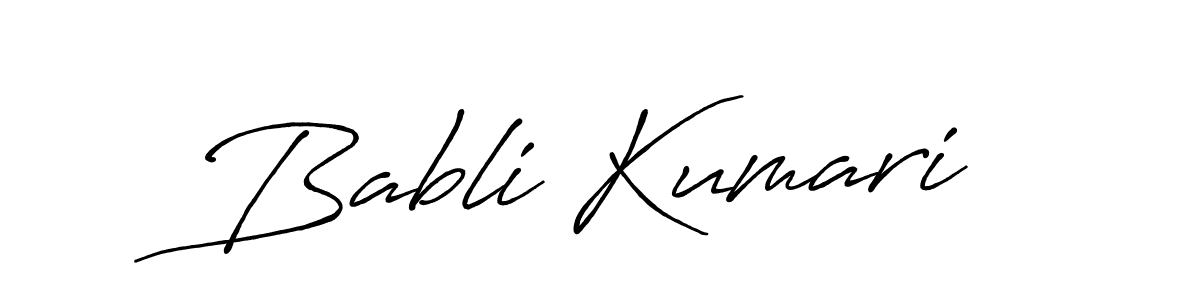 Antro_Vectra_Bolder is a professional signature style that is perfect for those who want to add a touch of class to their signature. It is also a great choice for those who want to make their signature more unique. Get Babli Kumari name to fancy signature for free. Babli Kumari signature style 7 images and pictures png
