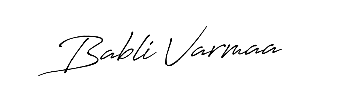 Make a beautiful signature design for name Babli Varmaa. Use this online signature maker to create a handwritten signature for free. Babli Varmaa signature style 7 images and pictures png