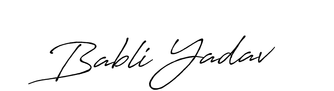 Babli Yadav stylish signature style. Best Handwritten Sign (Antro_Vectra_Bolder) for my name. Handwritten Signature Collection Ideas for my name Babli Yadav. Babli Yadav signature style 7 images and pictures png