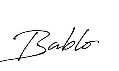 Create a beautiful signature design for name Bablo. With this signature (Antro_Vectra_Bolder) fonts, you can make a handwritten signature for free. Bablo signature style 7 images and pictures png