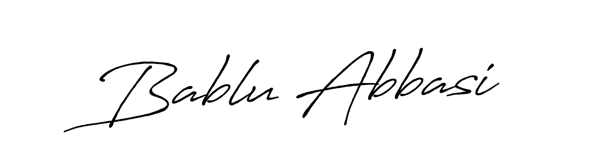 Use a signature maker to create a handwritten signature online. With this signature software, you can design (Antro_Vectra_Bolder) your own signature for name Bablu Abbasi. Bablu Abbasi signature style 7 images and pictures png