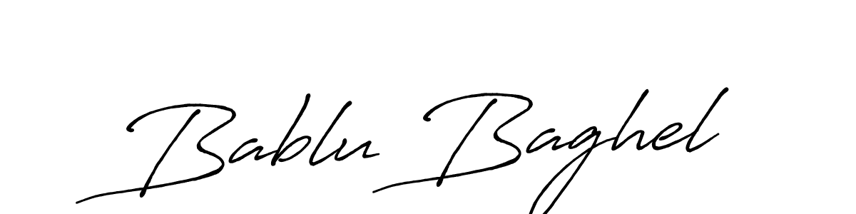 Make a beautiful signature design for name Bablu Baghel. With this signature (Antro_Vectra_Bolder) style, you can create a handwritten signature for free. Bablu Baghel signature style 7 images and pictures png